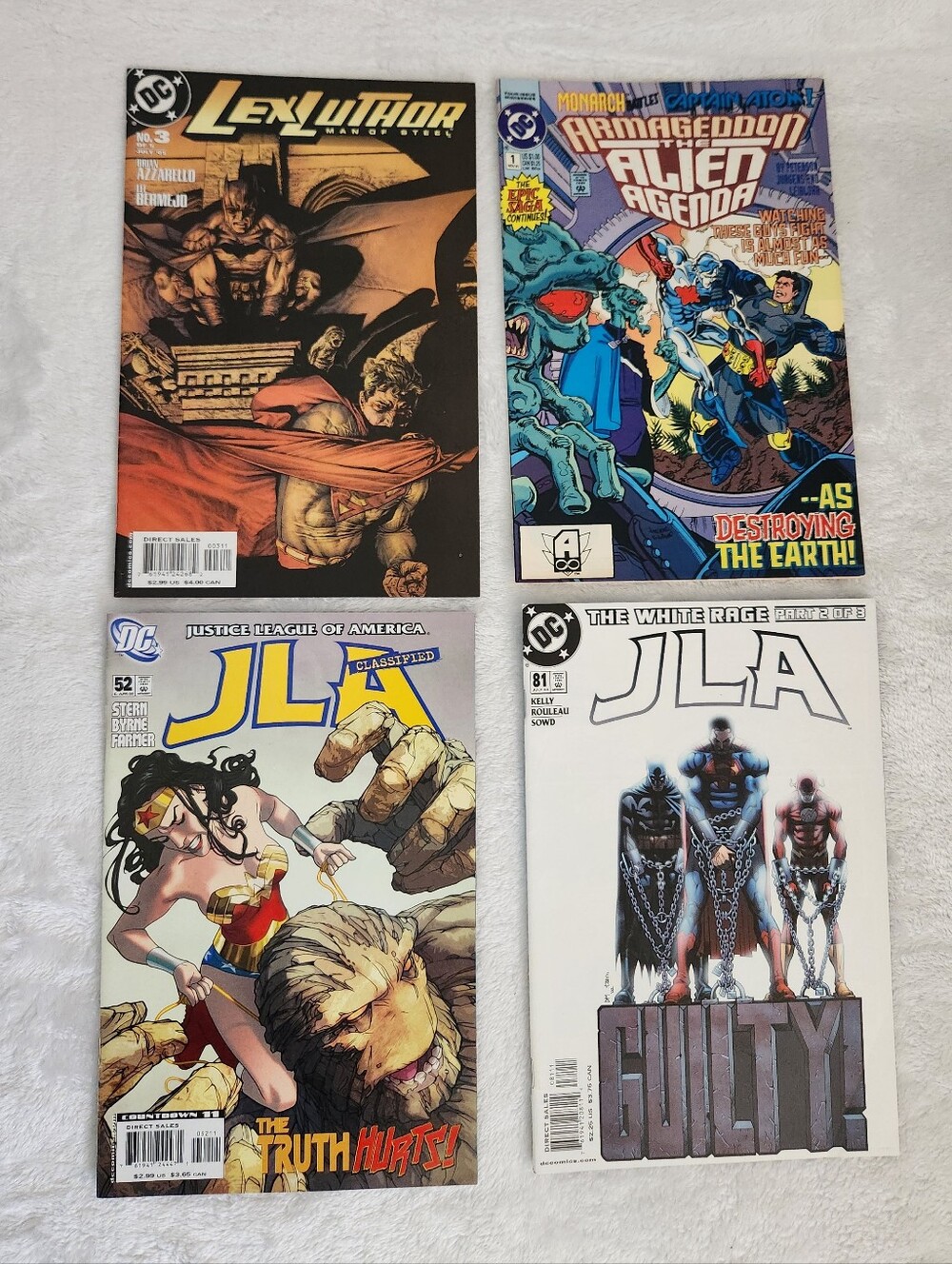DC Comics Lot 4 Batman Superman JLA Justice League Lex Luthor Armageddon